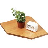 Prateleira De Parede De Canto Conamily Oak Wood Com Furo De Arame