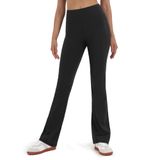 Leggings Zylioo Tall Flare, Calças Longas De Ioga Para Mulheres, Pretas