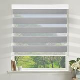Persianas Zebra Allesin Blackout Roller Cinza Claro 183x74cm