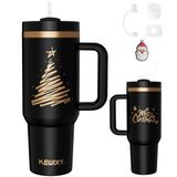 Copo Kewixy Christmas 1183 Ml Com Alça, Palha E Tampa