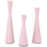 Conjunto De 3 Castiçais Vidonos Metal