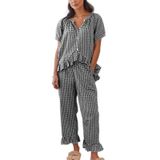 Conjunto De Pijama Feminino Argeousgor Com Botões De Manga Comprida M