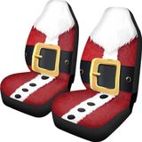Capas De Assento De Carro Toaddmos, Conjunto De 2 Fantasias De Papai Noel De Natal