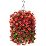Cestos Suspensos Inxugao Autumn Com Flores Artificiais