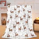 Cobertor De Lã De Flanela Yerretin Buck Deer 100x125cm