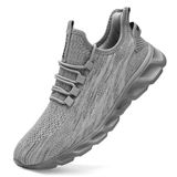 Sapatos Dlwkipv, Tênis Femininos Sem Cadarço, Cinza Claro, 36