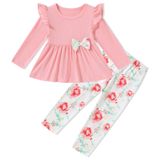 Roupa Infantil Sanmio Solid Ruffle Shirt, Calças Florais