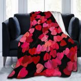 Cobertor De Lã Gbuzozie Red Love Hearts Leve 50x40in