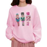 Moletom Feminino Aonoapll Com Lantejoulas Quebra-nozes De Tamanho Grande Rosa S