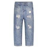 Jeans Kidscool Space Kids Slim Flexíveis Com Orifícios Rasgados 10-11y