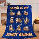 Cobertor Coxpiso Sloth Fleece Throw 100x125cm Para Crianças E Adultos