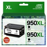 Cartuchos De Tinta Axeset 950xl Pretos (2 Pretos) Para Hp Officejet