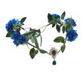Faixa De Cabeça Floral Llinfflr Fairy Para Mulheres E Meninas, Azul