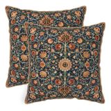 Capas De Almofada Kslids Vintage Floral Velvet 40x40cm, 2 Unidades
