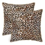 Capas De Almofada Kslids Com Estampa De Leopardo, Veludo De Pele Sintética, 45 Cm