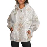 Moletom Feminino Daobet, Camuflado, Com Estampa De Folhas De Ácer, Tamanho Grande