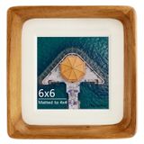 Porta-retratos Tacomany Feito À Mão Em Madeira Natural 6x6 A 4x4