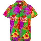 Camisa King Kameha Masculina Para Festa De Verão Com Design De Abacaxi Verde 3gg