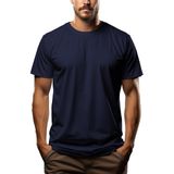 Camiseta Jacenboy Premium Heavyweight 210 G De Algodão Puro Azul Marinho