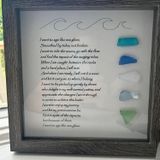 Porta-retratos Uqrui Sea Glass Poem Feito À Mão 20x20cm