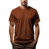 Camiseta Jacenboy Premium Heavyweight 210 G De Algodão Puro Marrom