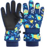 Luvas De Esqui Azarxis Kids Winter Warm Warm Wind Blue Marinho 7-9y