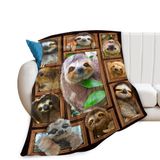 Cobertor Throw Sloth Jerkboo De Flanela Antibolinhas 50x40cm