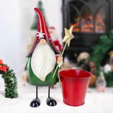 Decorações De Natal Hongland Gnome Santa 33cm Metal Outdoor