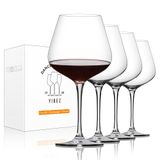 Copos De Vinho Tinto Yibez Crystal 680ml, Conjunto De 4 Housewarming