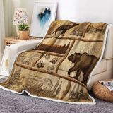 Cobertor Coveimes Cabin Rustic Country Vintage Wood
