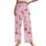 Calças De Pijama Meikko Retro Cowgirl Boots Chapéu Para Mulheres