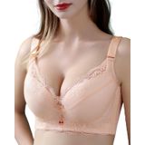 Sutiã Push Up Chaojiesi Add Cups Lace Underwire Nude 36dd