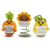 Decoração Ezknotify Funny Positive Crochet Potato Doll