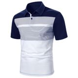 Camisa De Golfe Soly Hux Masculina, Manga Curta, Casual, Trabalho, Azul, Branca