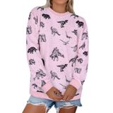 Moletom Feminino Rmcms Cute Dinosaur Graphic Prime Grey
