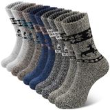 Meias De Lã Merino Simiya Super Thick Para Homens, 5 Pares