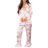 Pijama Liltwist Christmas Feather Para Mulheres, Seda E Cetim