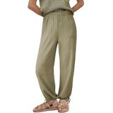 Calças Dokotoo, Folgadas, Pernas Largas, Cintura Elástica, Verde, Palazzo, Xxl