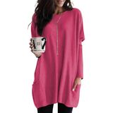 Camiseta Feminina Poetsky Loose Fit Color Block De Manga Comprida Xxl