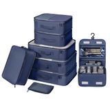 Cubos De Embalagem Dimj 8 Peças Para Viagens Com Bolsa De Higiene Pessoal Azul Marinho