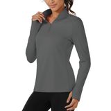 Camisa De Treino Tacvasen Mock Neck Pullover Layer Para Mulher