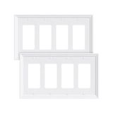 Placas De Parede Treewell Quad Decorator Outlet Cover Plate X2