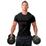 Camiseta Masculina Zuevi De Algodão, Slim Fit, Musculação Atlética