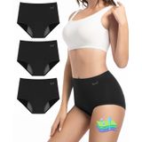 Roupa Íntima De Época Tanstc High Waisted Heavy Flow, Pacote Com 3 Unidades Femininas
