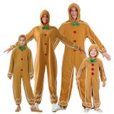 Conjuntos De Natal Para A Família Que Combinam Com Macacão Gingerbread Man