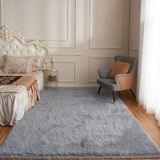 Tapete Area Arbosofe Para Sala De Estar, Quarto, 120x180cm, Cinza Claro