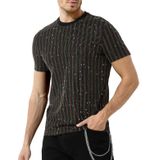 Camisa Arjen Kroos Masculina Shiny Sequin Disco Rave Nightclub