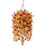 Cesta De Flores Suspensas Artificiais Inxugao Daisy Fall Decor