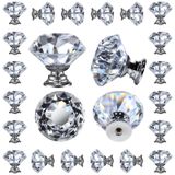Botões De Gabinete Deelf Outlet Crystal Glass 40 Mm 24 Unidades