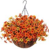 Cesta Suspensa De Flores Artificiais Ammyoo Daisy Eucalyptus